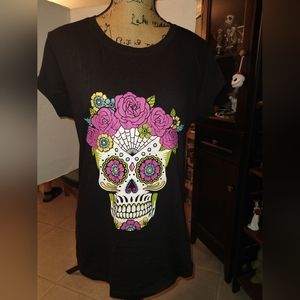 Day of the Dead sugar skull T-shirt